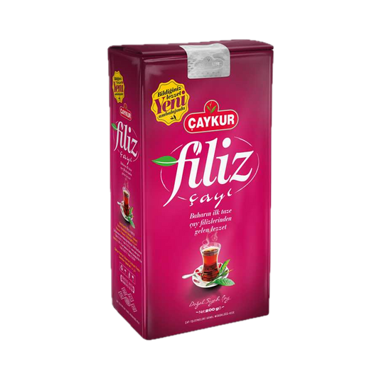Çaykur Filiz Çayı 500 gr, siyah çay paketi, kuru ve ince kıyılmış yapısıyla gösteriliyor.