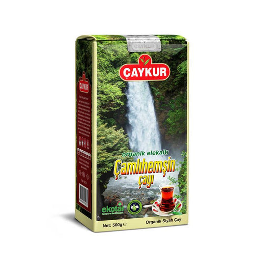 ÇAYKUR Organik Elekaltı Çamlıhemşin Çayı, 500 gr, doğal organik çay yaprakları ve taze görünüm.