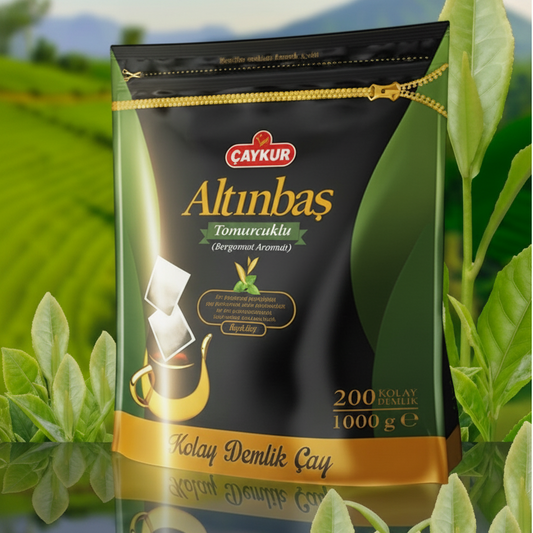 ÇAYKUR Altınbaş Bergamot Süzen Poşet Çay 1 kg, aromalı ve demleme kolaylığı sağlayan poşet çay.