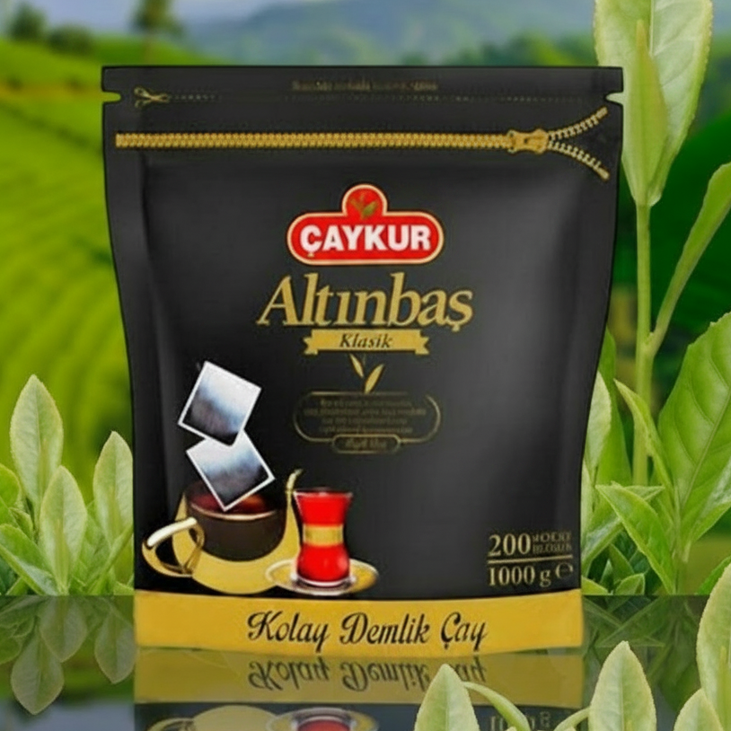 ÇAYKUR Altınbaş Süzen Poşet Çay 1 kg, demlik ve poşet çay, klasik paket içeriyor.