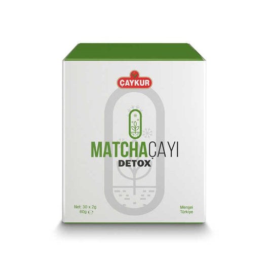 Rizeden Çay markalı, 60 gr paket Çaykur Matcha Çayı, yeşil toz formunda, sağlıklı detox ve enerji verici içecek.