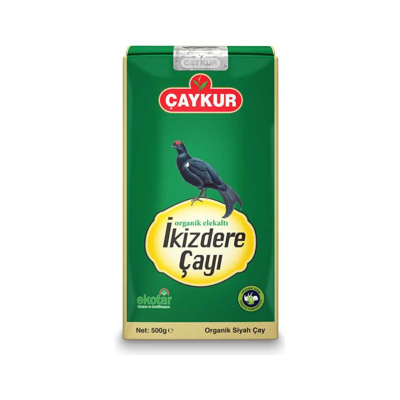 Organik Elekaltı İkizdere Çayı ÇAYKUR, 500 gr paket, doğal ve taze organik çay yaprakları.